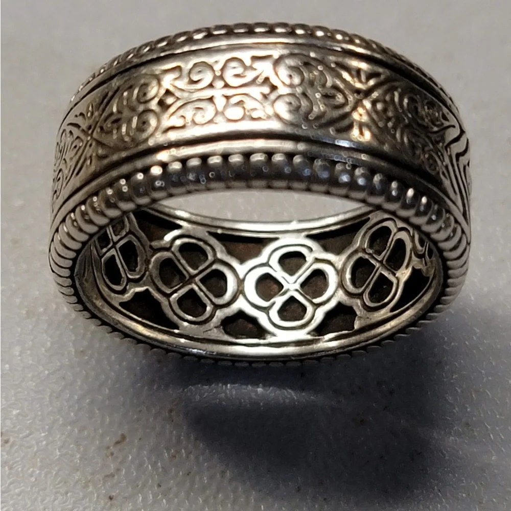 Men’s Konstantino Intricate Filigree 925 Silver Band Ring